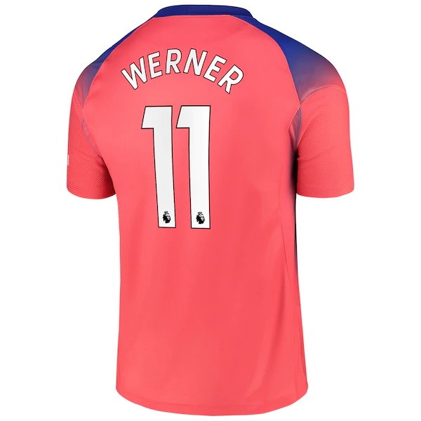 Camiseta Chelsea NO.11 Werner Tercera equipo 2020-2021 Naranja
